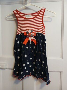 Sophie Rose Girls 4T Stripes and Stars Dress